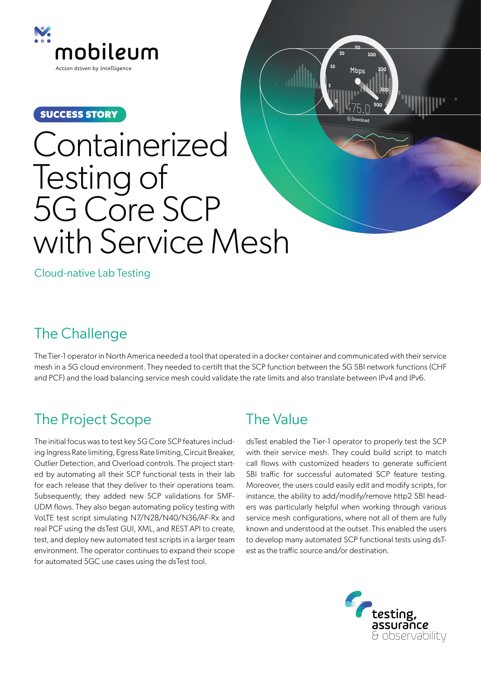 Mobileum - Case Study - Containerized Testing of 5G Core SCP With Service Mesh-1