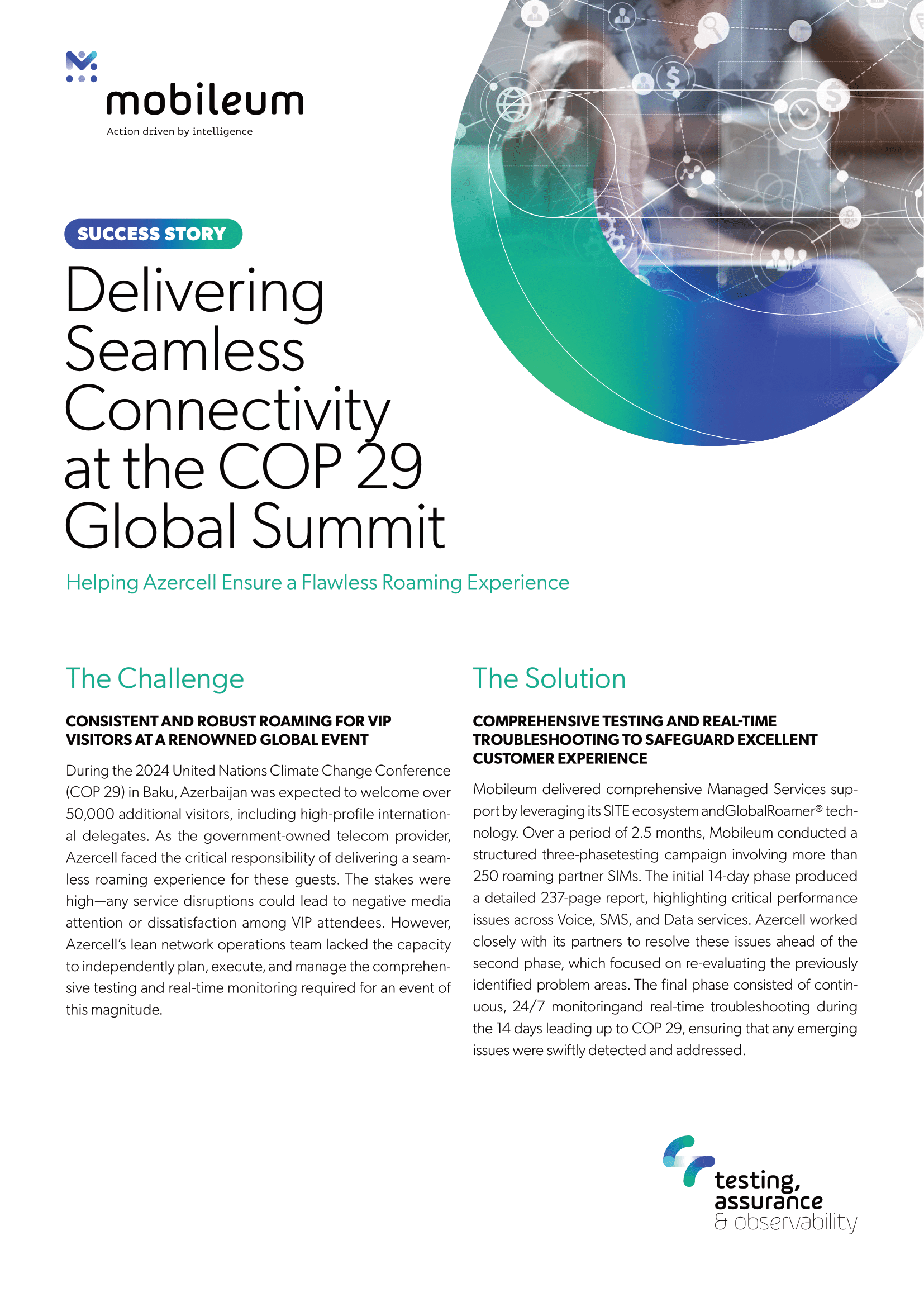 Mobileum - Case Study - Delivering Seamless Connectivity at the COP 29 Global Summit-1