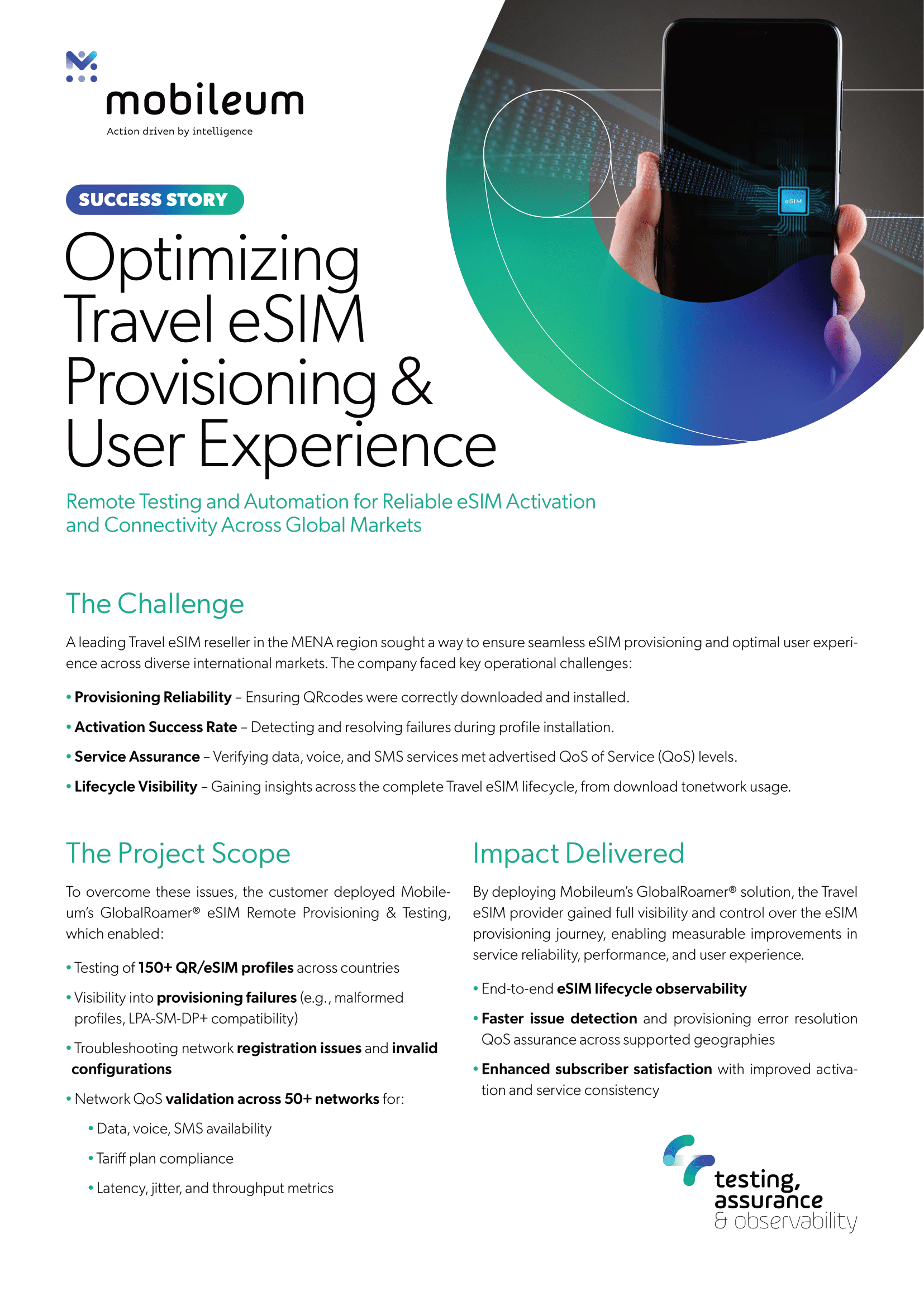 Mobileum - Case Study - Travel eSIM Provisioning & User Experience